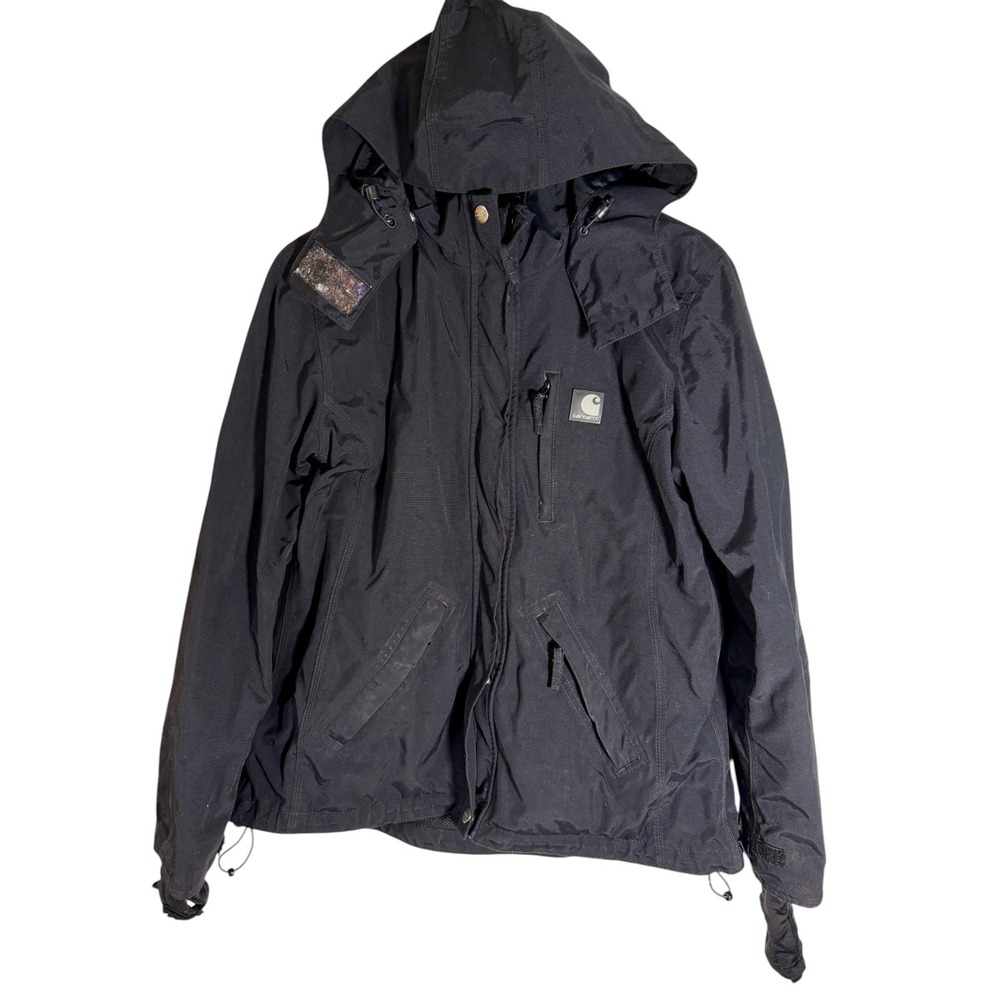 Carhartt Y2K Women's Shoreline Waterproof Breathable Jacket Full Zip Black Small